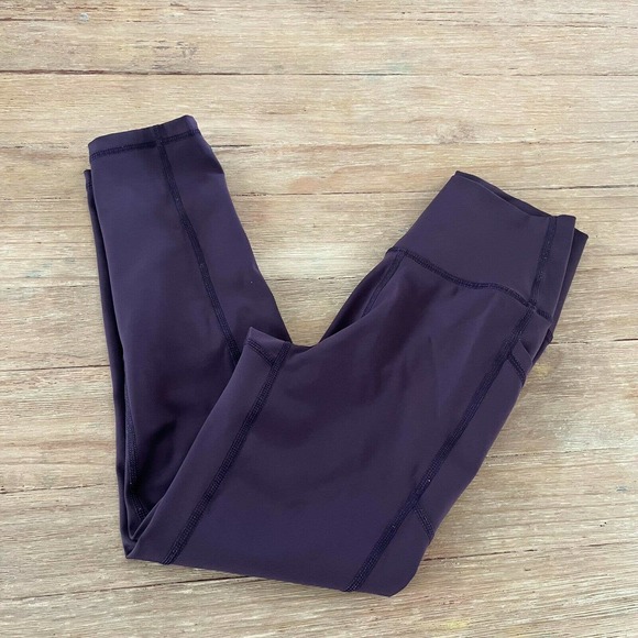 Zyia Active Brilliant High Rise Pockets Leggings Crop Purple Womens 2 (XS) - Picture 6 of 6